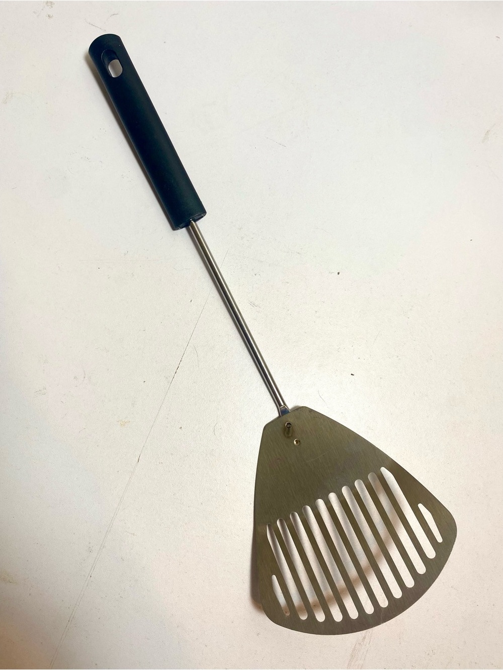 Vintage Slotted Turner Stainless Steel Black Handle Retro Kitchen